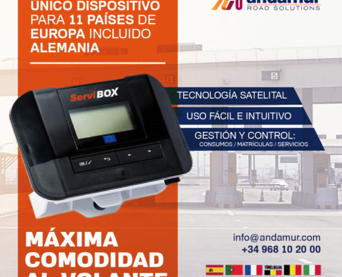 Andamur lanza ServiBOX, un único dispositivo de peajes apto 11 países de Europa