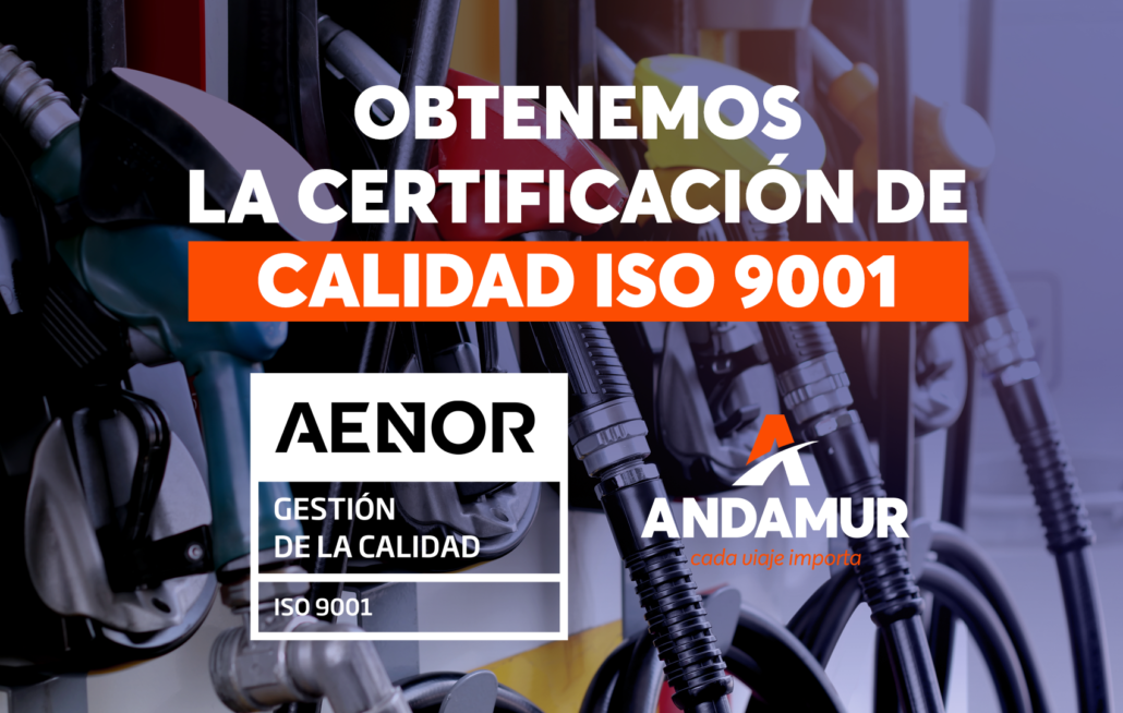 Andamur obtains the ISO 9001 quality certificate for all its stations