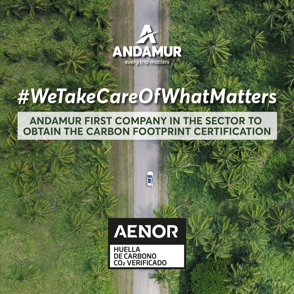 Andamur first company in the sector to obtain the Carbon Footprint Certification
