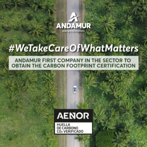 Andamur first company in the sector to obtain the Carbon Footprint Certification