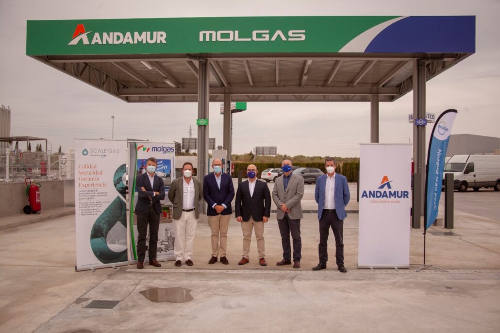 Andamur and Molgas inaugurate their first Natural Gas Station in Guarromán (Jaén)