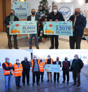 Andamur delivers 50,000 euros to the Food Banks of Almeria and Segura