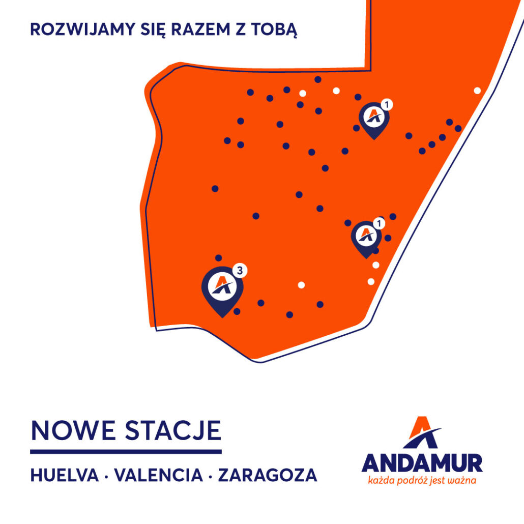 Andamur wita pięć nowych partnerskich stacji w Hiszpanii