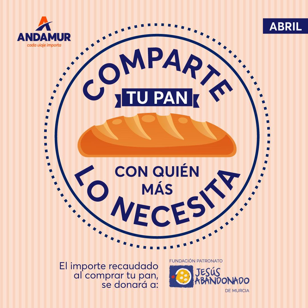 Andamur launches ‘Bread Month’, in which we cover the cost of all the bread at the Jesús Abandonado Foundation’s soup kitchens