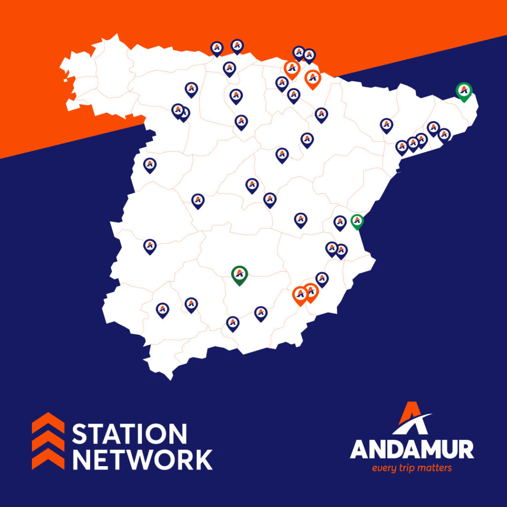 The Andamur Spain service station network continues to grow each year