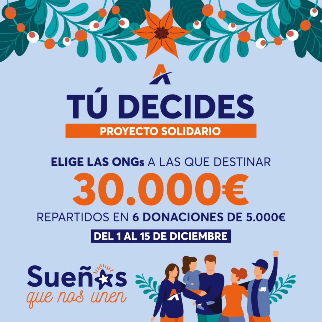 Andamur lanza una vez más la campaña solidaria “Tú decides”, dando voz a sus clientes