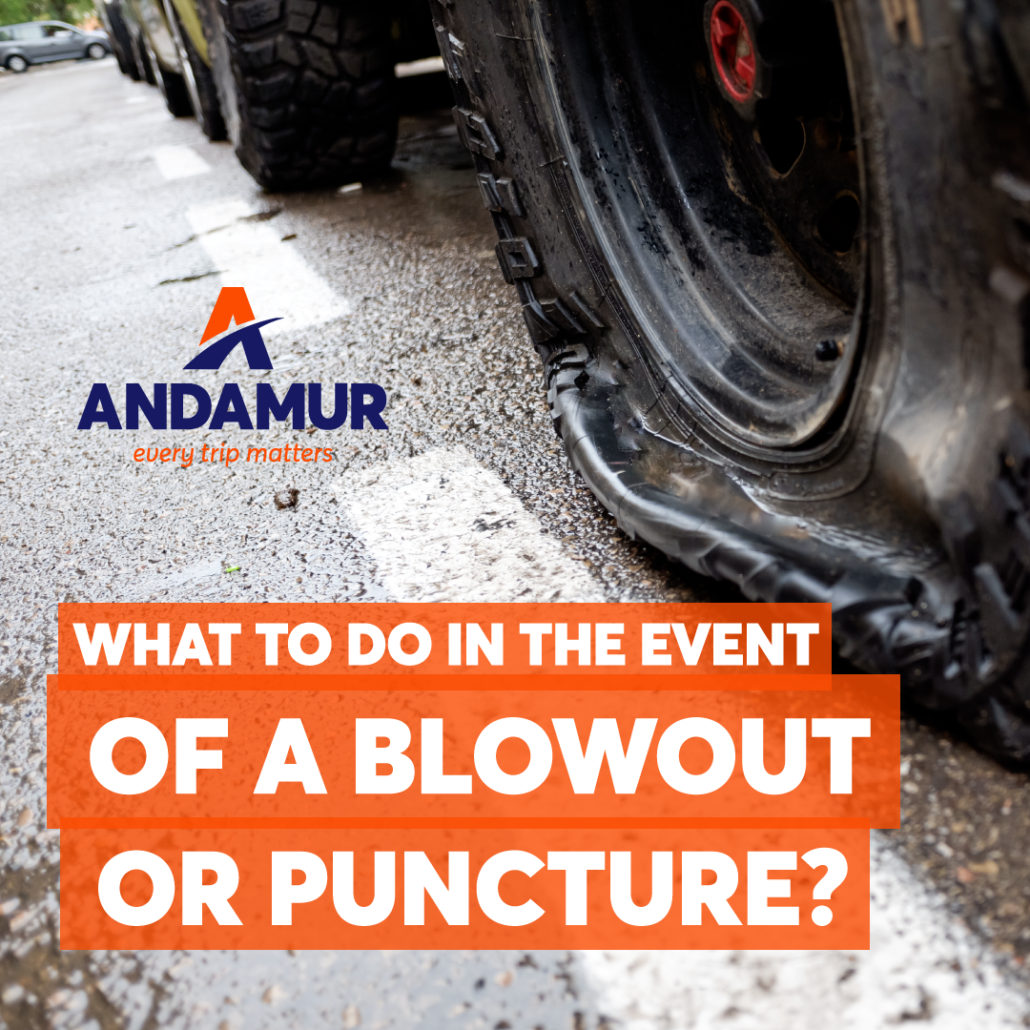 What to do in the event of a blowout or puncture