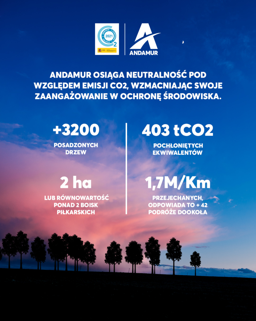 Andamur osiąga neutralność pod względem emisji CO2, wzmacniając w ten sposób swoje zaangażowanie w ochronę środowiska