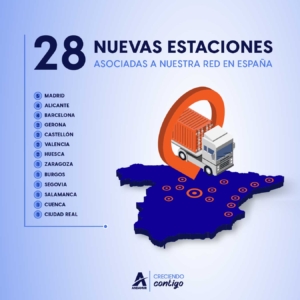 28 nuevos puntos estratégicos en  nuestra red de estaciones
