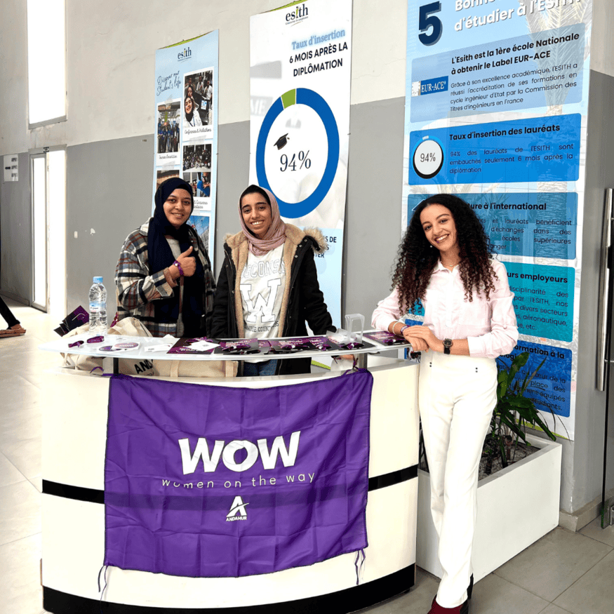 Andamur presents WOW (Women On The Way) at the ESITH engineering school of Casablanca