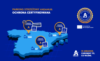 Andamur potwierdza swoje zaangażowanie w bezpieczeństwo, certyfikując swoje parkingi zgodnie z najwyższymi europejskimi standardami.